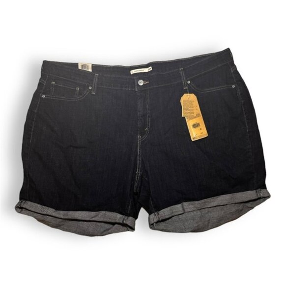 🆕 NWT Levi’s 24 24w Mid High Rise Straight Leg Mid Length Shorts Plus Size - Picture 11 of 14